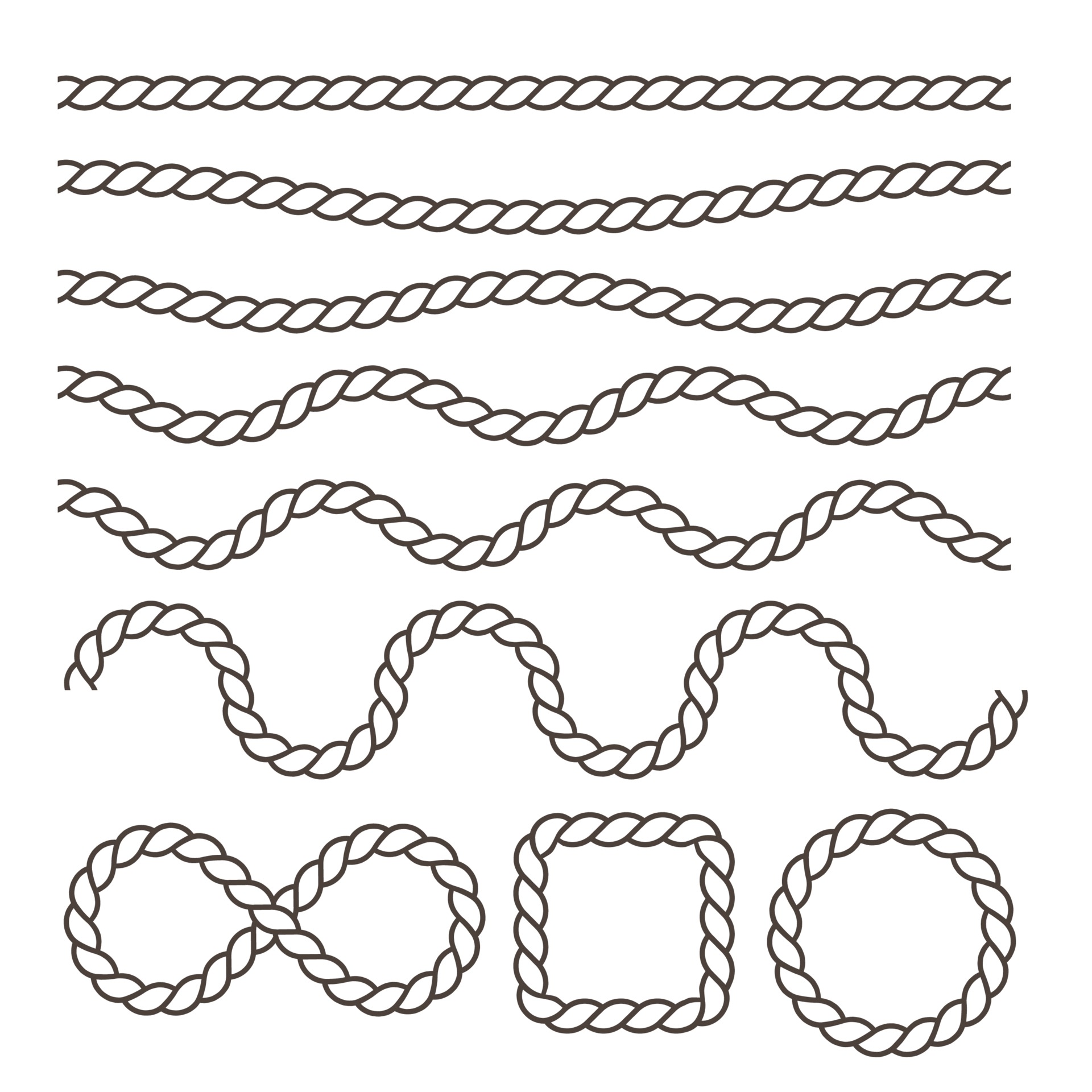 Swaying black nautical ropes 2048457 Vector Art at Vecteezy