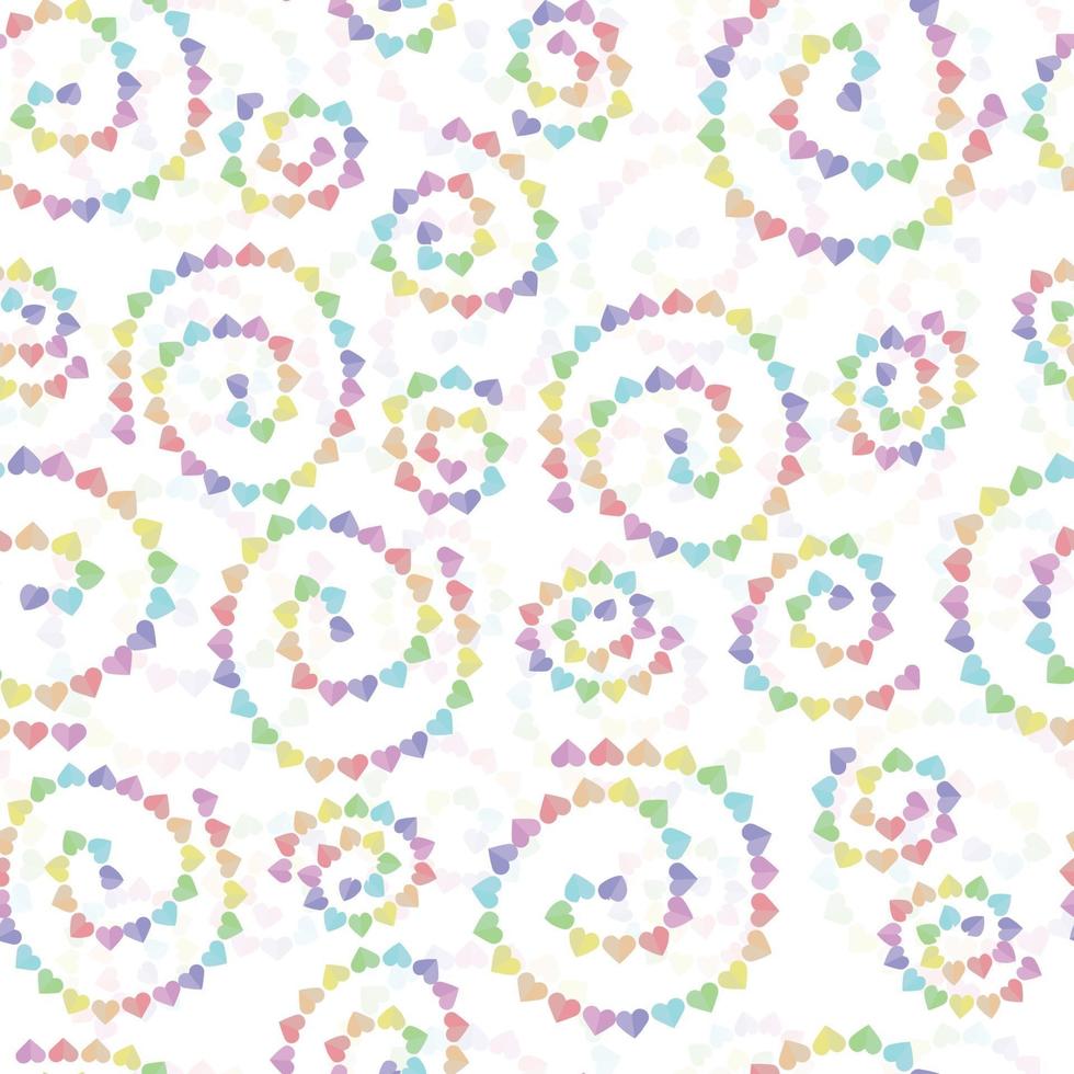 seamless decoration pattern background with multicolour heart line vector