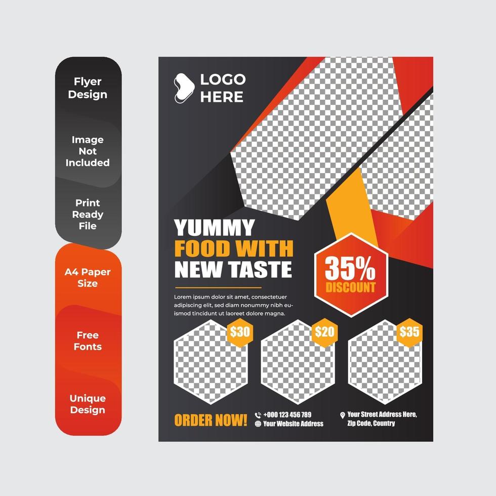 Discount offer flyer template vector