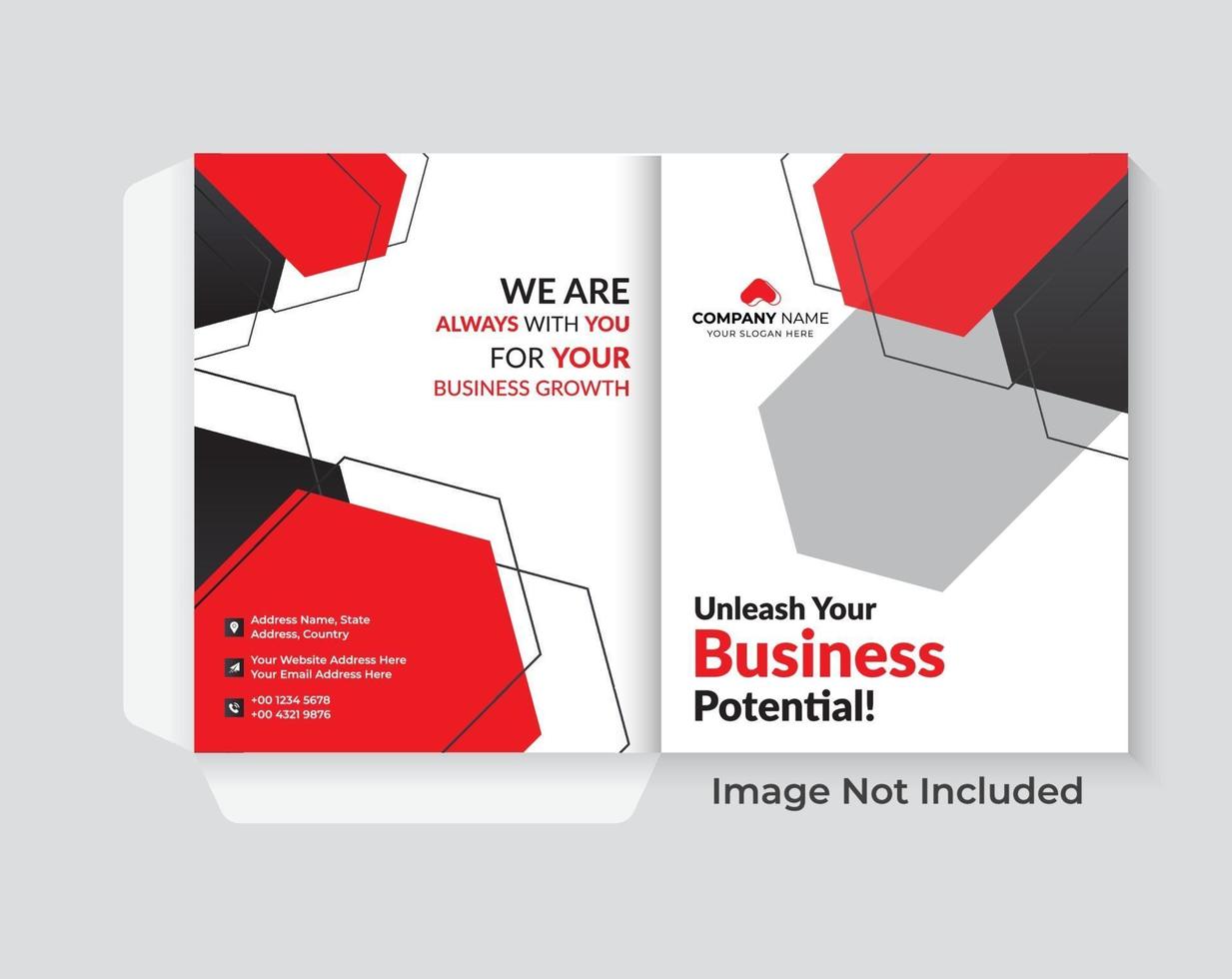 Cover design for folder presentation set vector