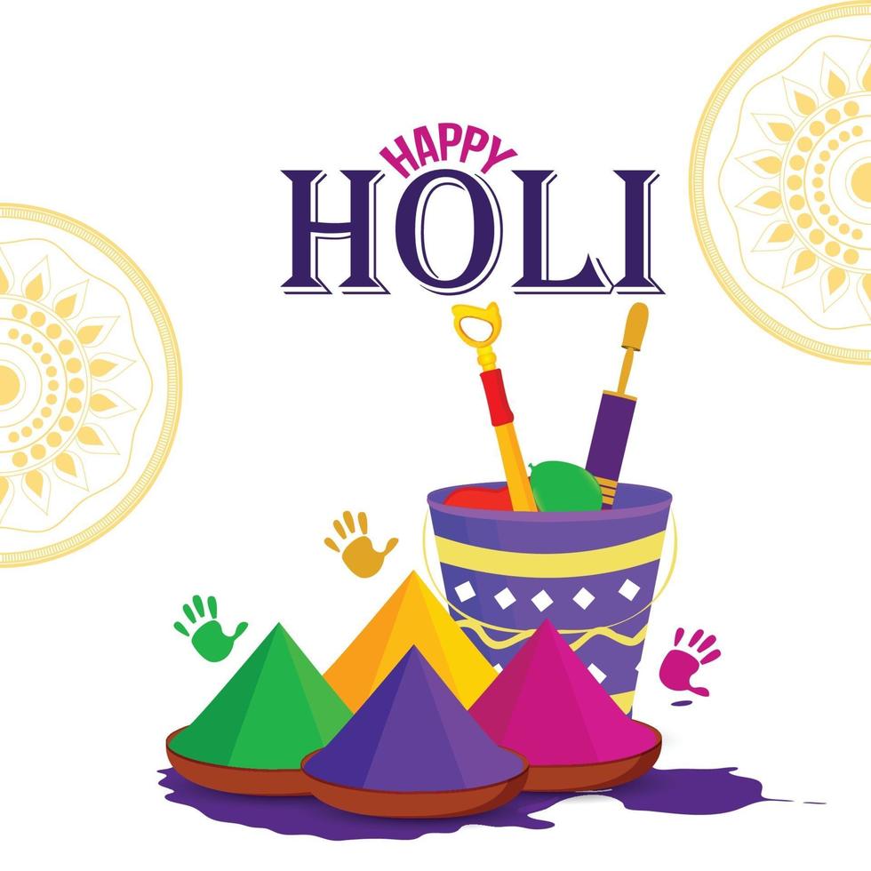 Happy holi celebration background vector
