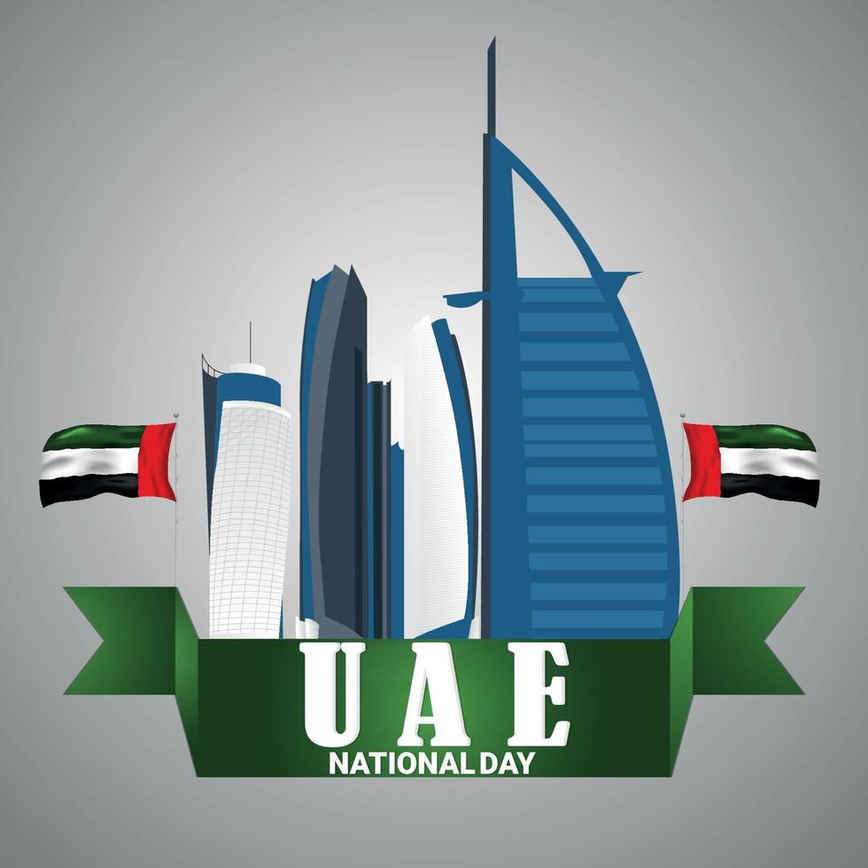 UAE national day holiday background vector