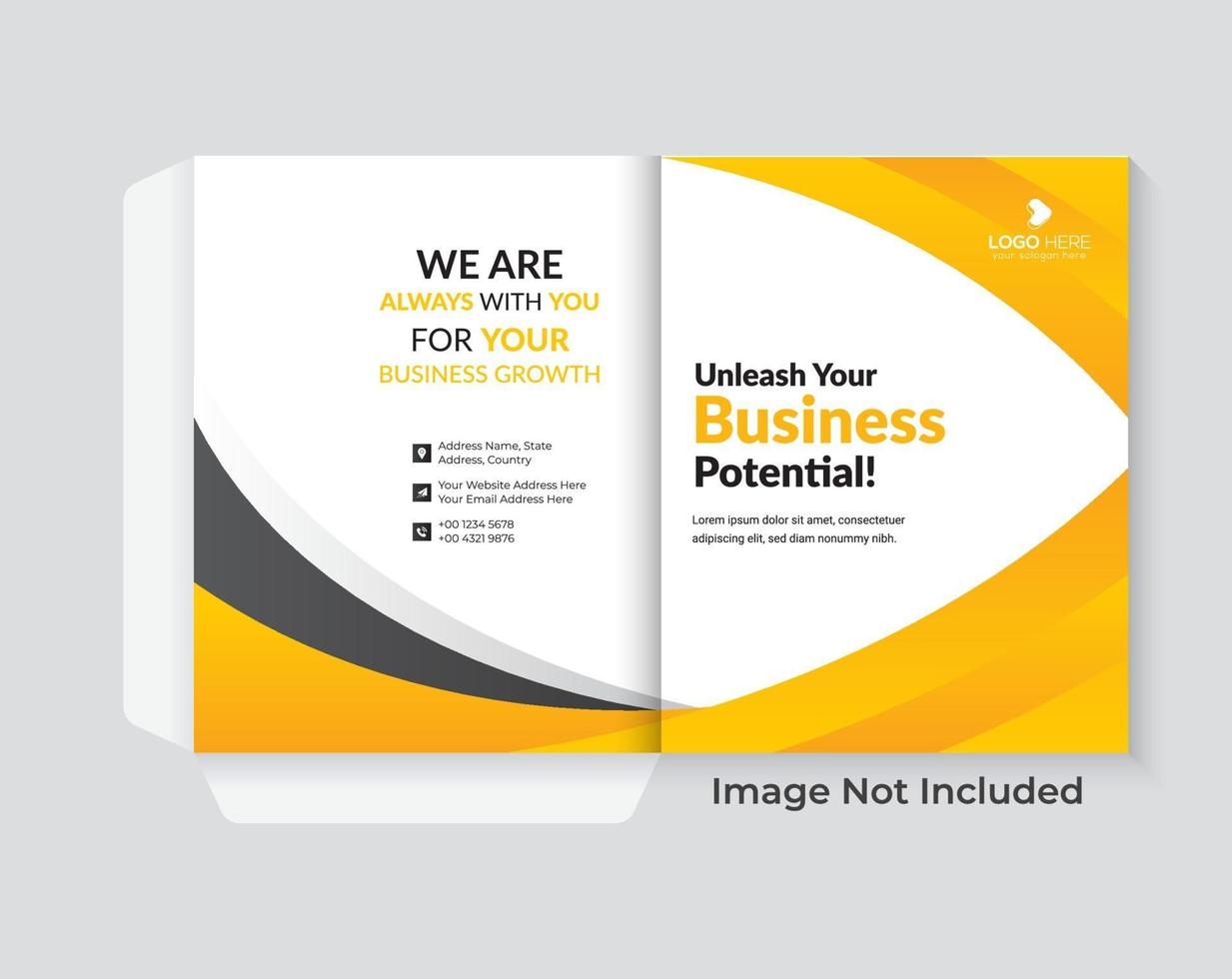 Presentation Folder Design Template vector