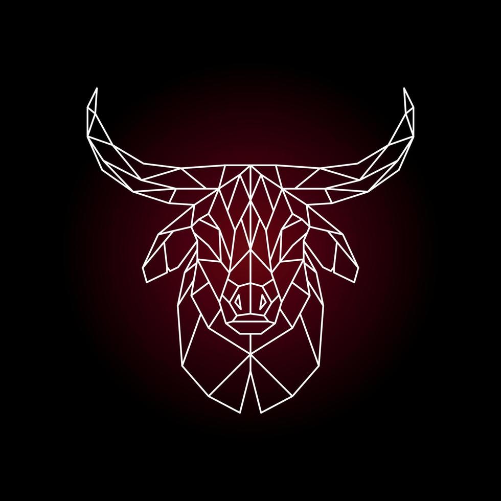 Geometrical head of a bull. Vector illustration.