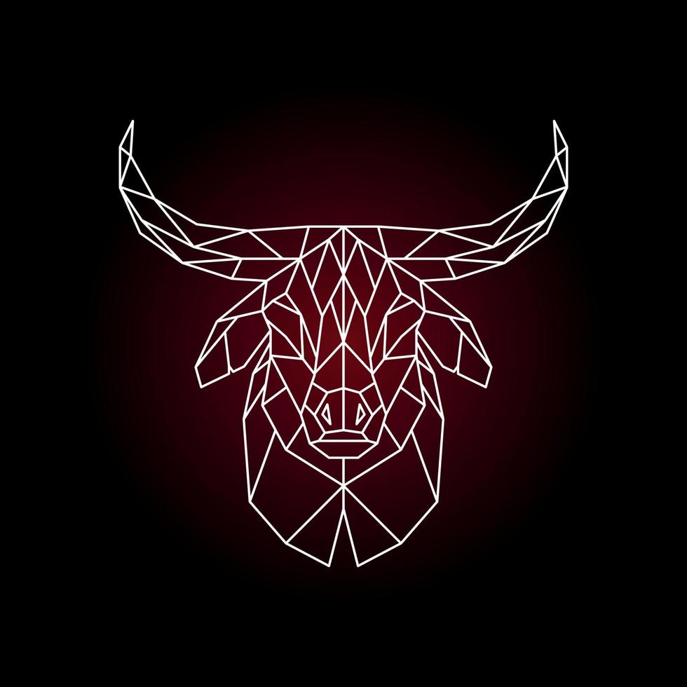 Geometrical head of a bull. Vector illustration.