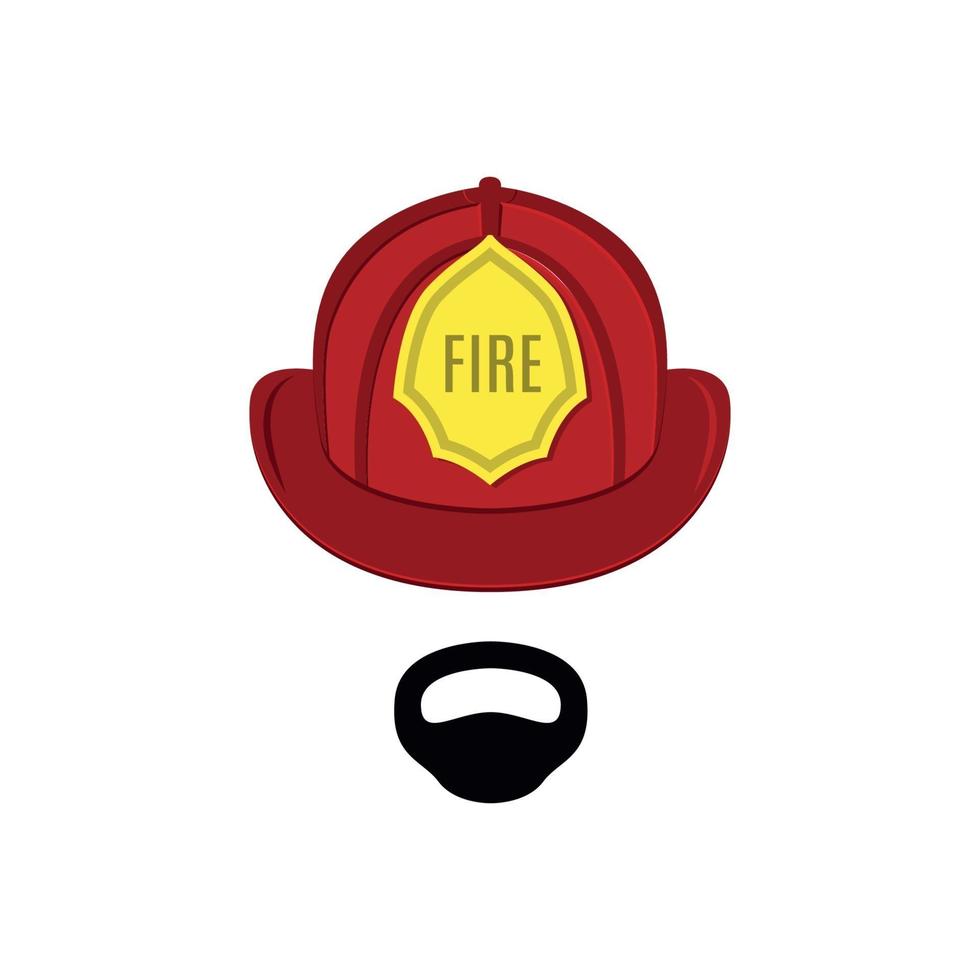 Firefighter in professional outfit. vector