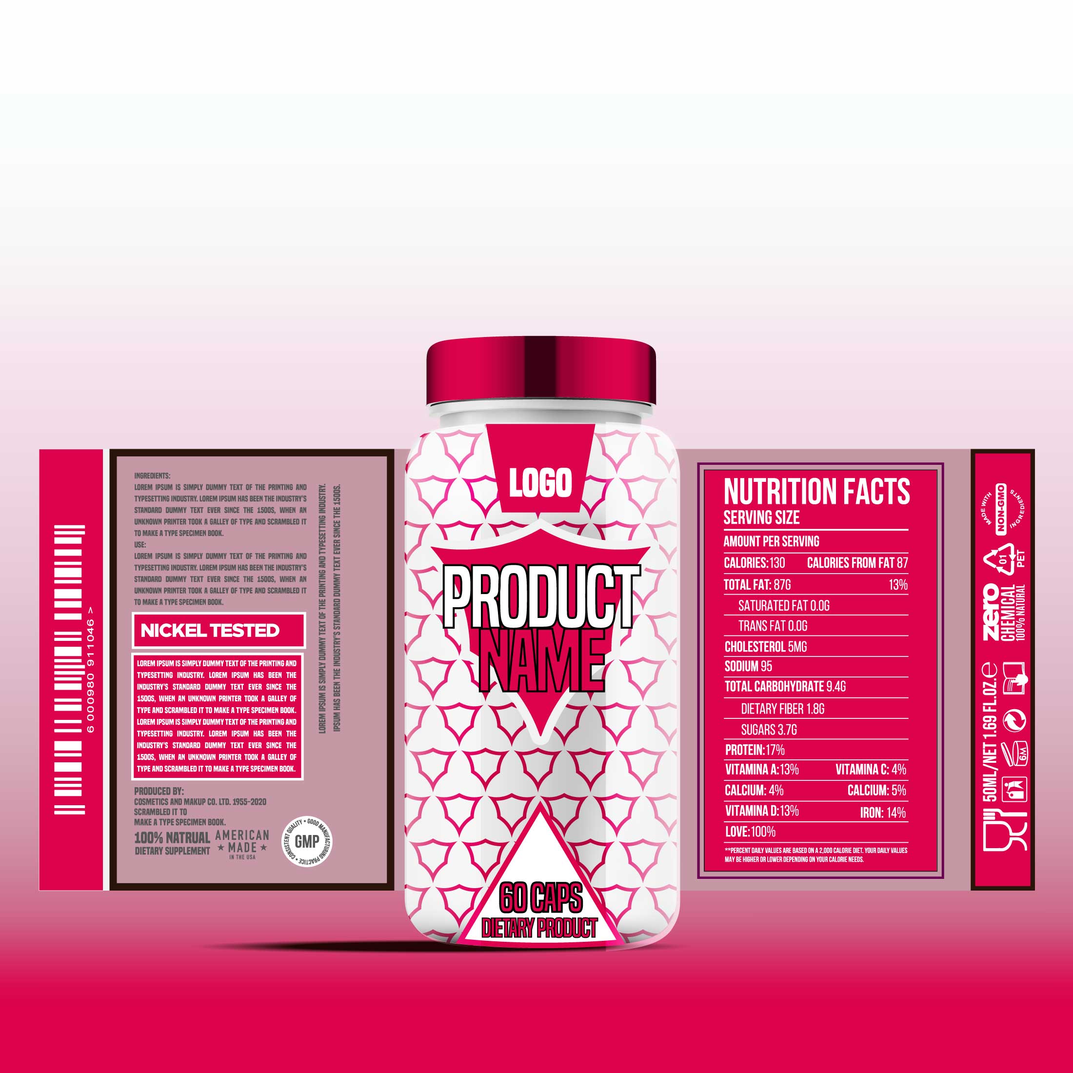 Bottle label, Package template design, Label design, mock up ...