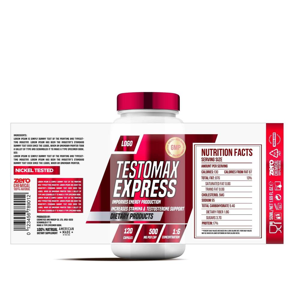 Bottle label, Package template design, Label design, mock up design label template vector