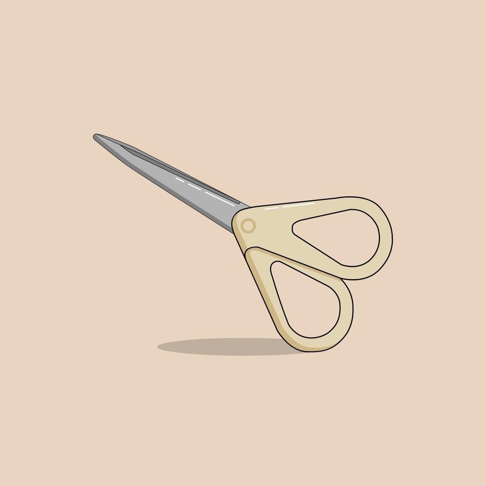 flat yellow vector scissors, perfect for design project