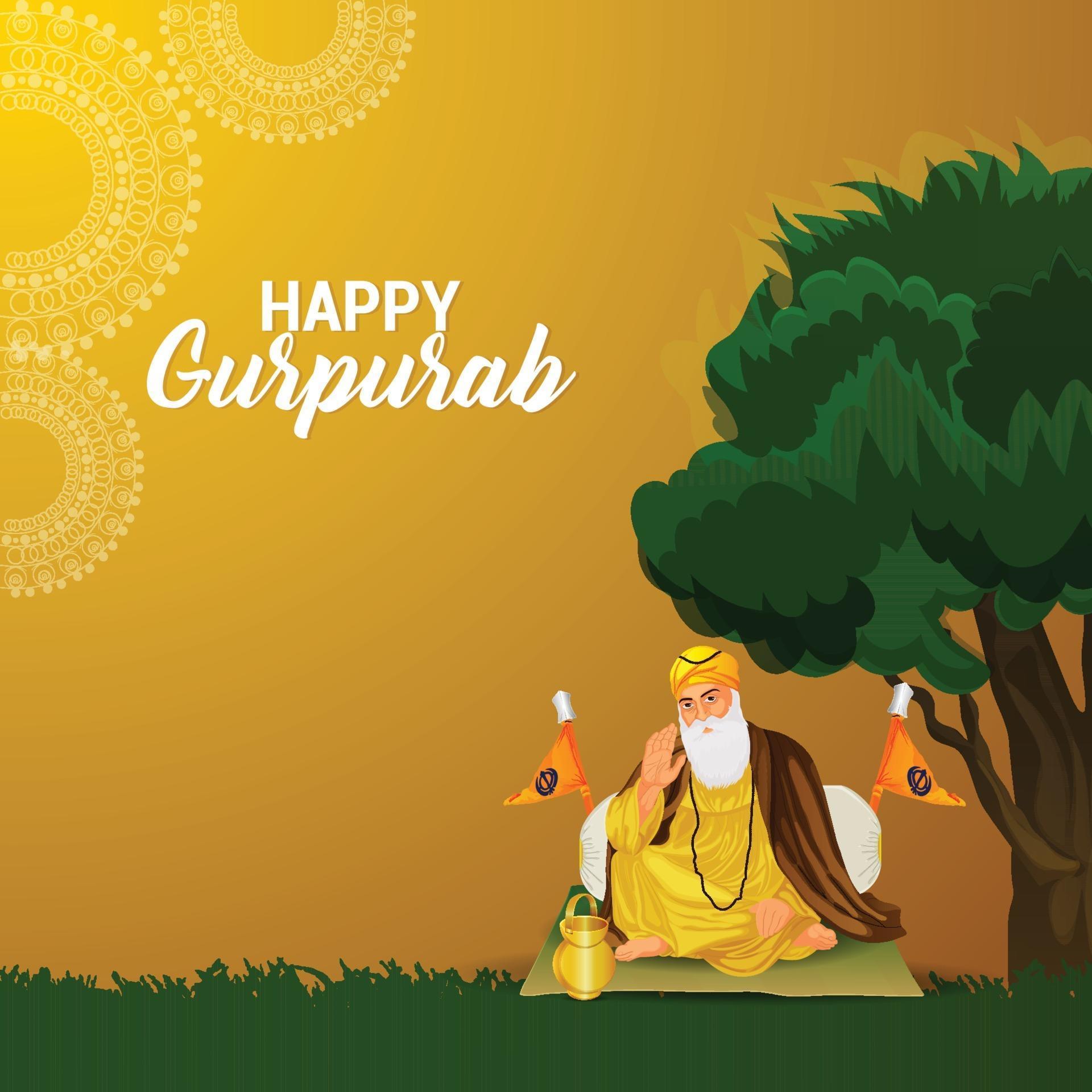 Happy guru nanak jayanti background 2048787 Vector Art at Vecteezy