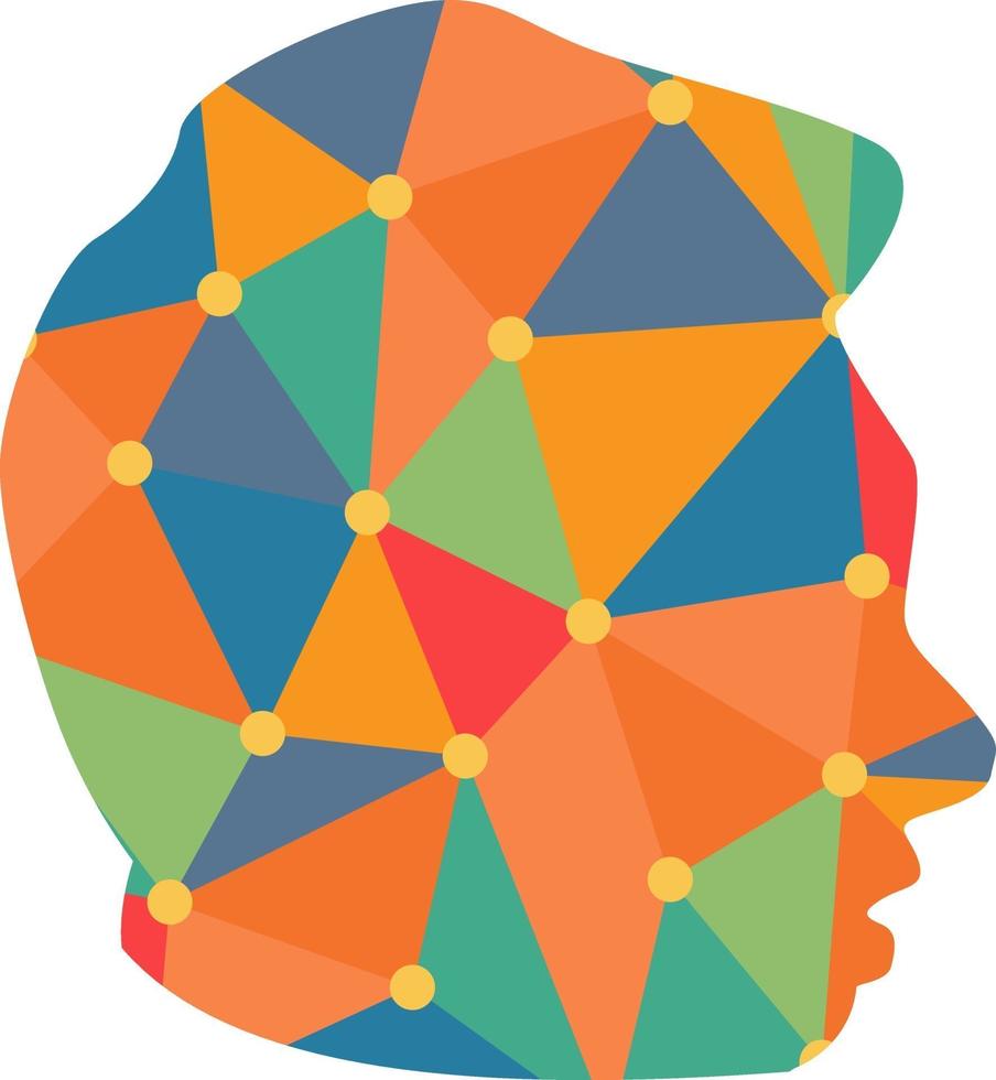 geodesic pattern in a human face perfect for design project vector