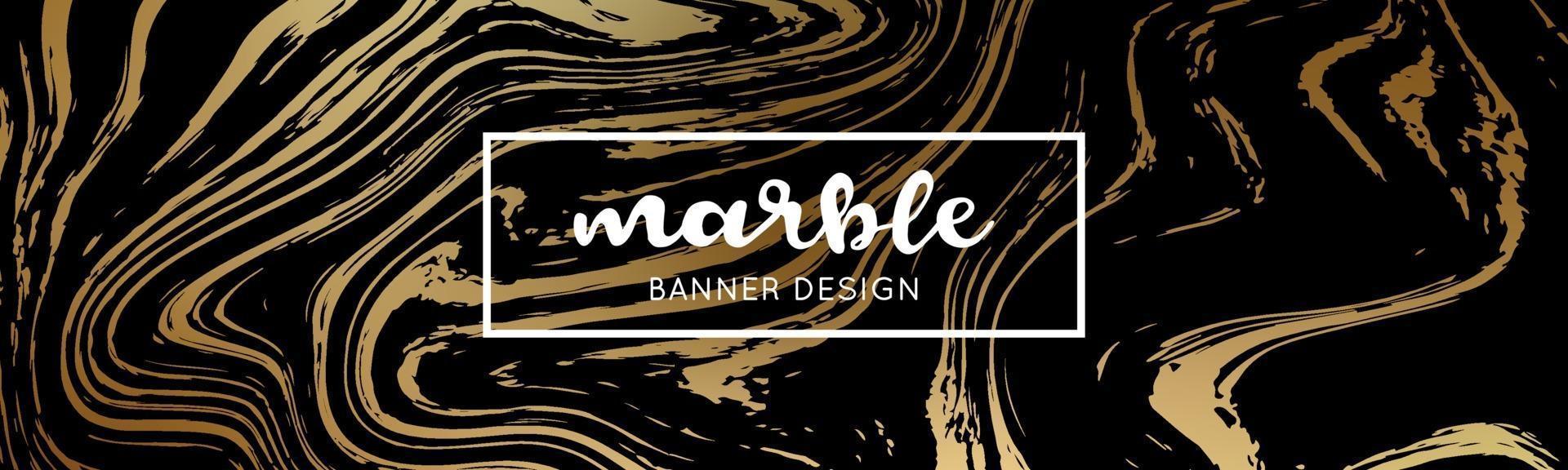 Black and Gold Marble Texture. Abstract marble background. vector