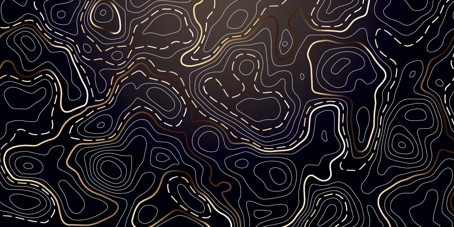 Abstract background with golden topographic contour. vector