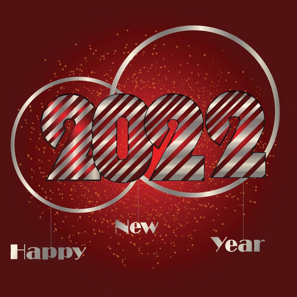 Happy New Year 2021 silver text design vector