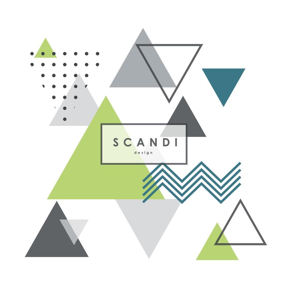 patrón escandinavo geométrico abstracto. cartel escandinavo moderno y elegante, portada, diseño de tarjetas. vector