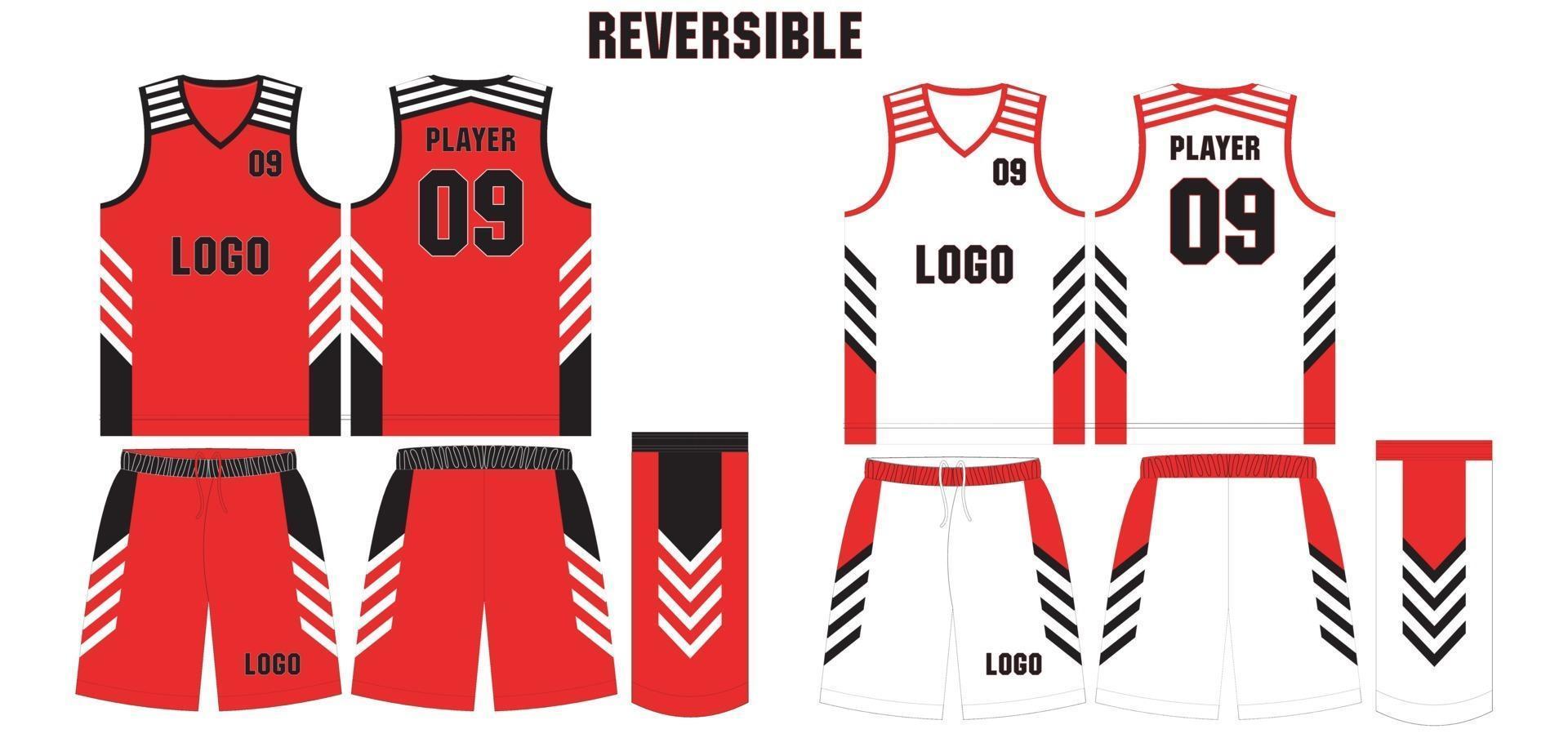 Custom Reversible Basketball Jersey Front and Back 