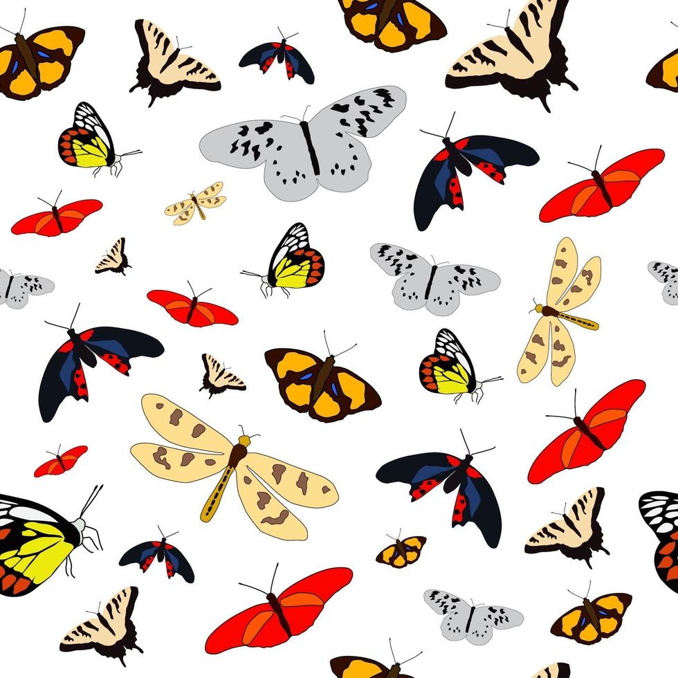 butterfly seamless pattern, perfect for background or kid's room wallpaper vector