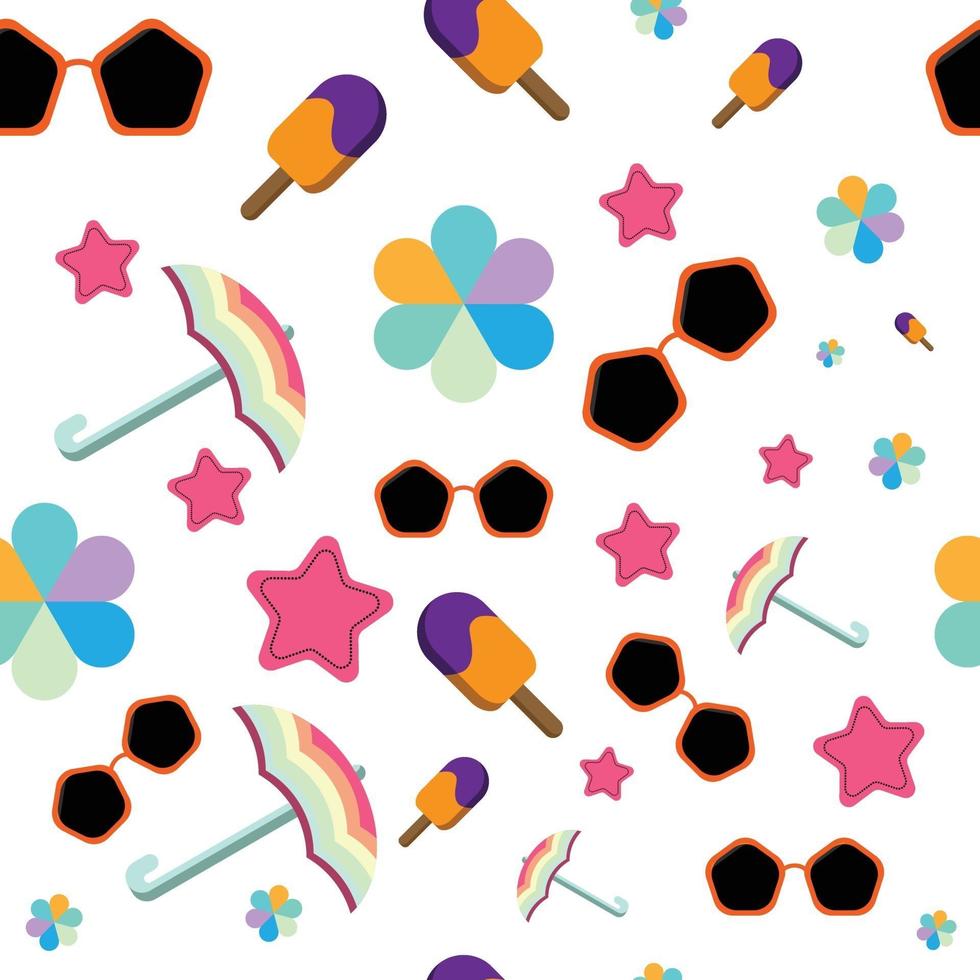 summer vibes pattern, perfect for background vector
