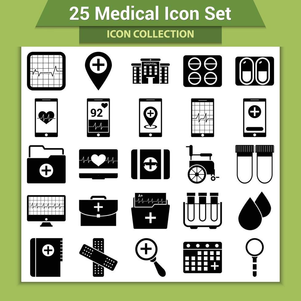 conjunto de iconos médicos vector