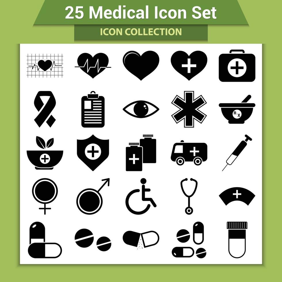 conjunto de iconos médicos vector