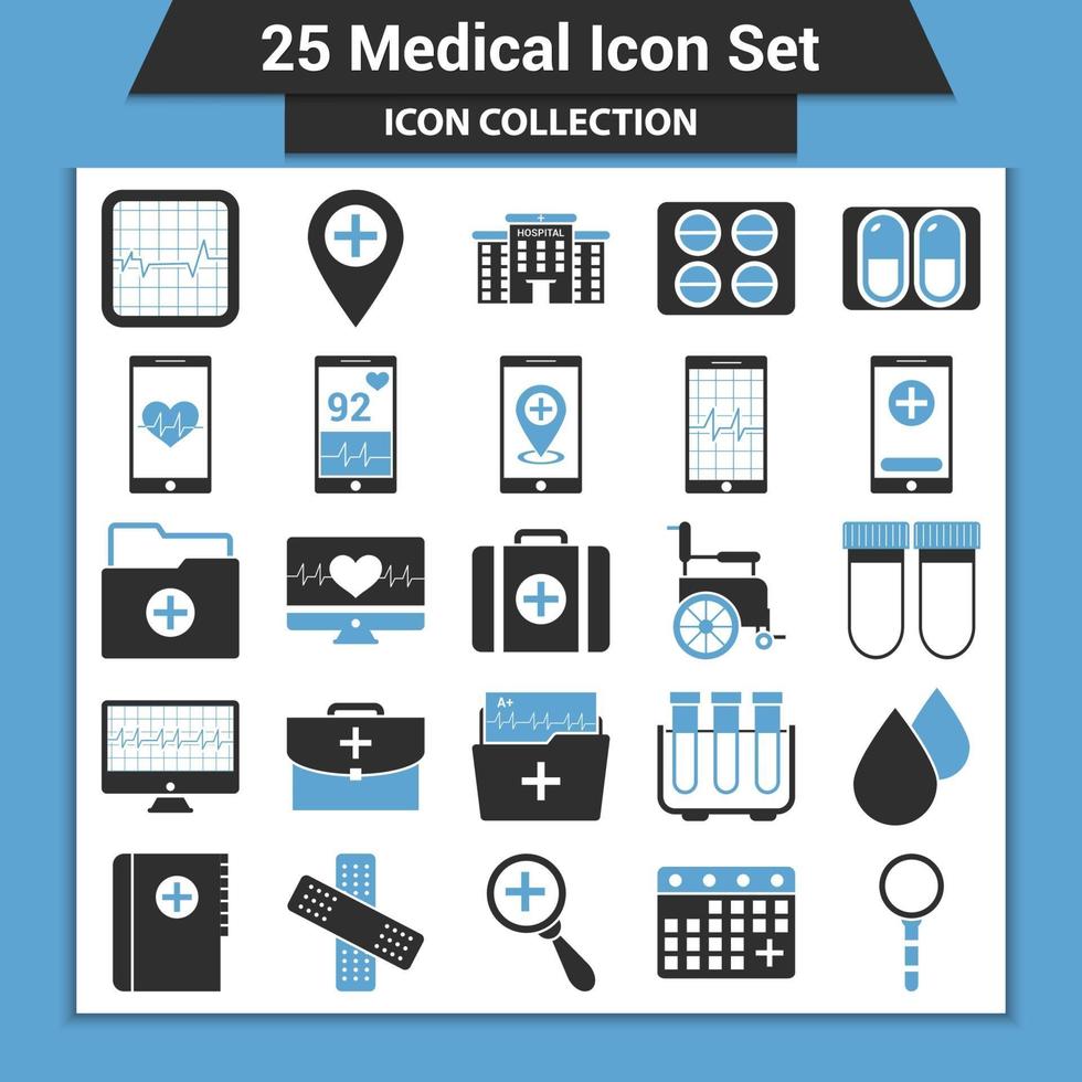 conjunto de iconos médicos vector