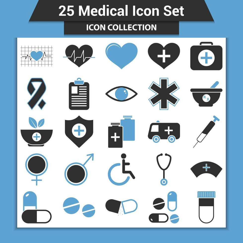 conjunto de iconos médicos vector