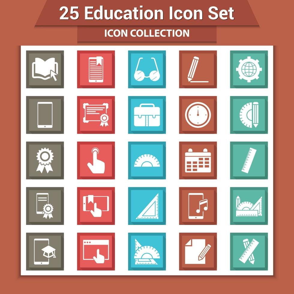 conjunto de iconos de educación vector