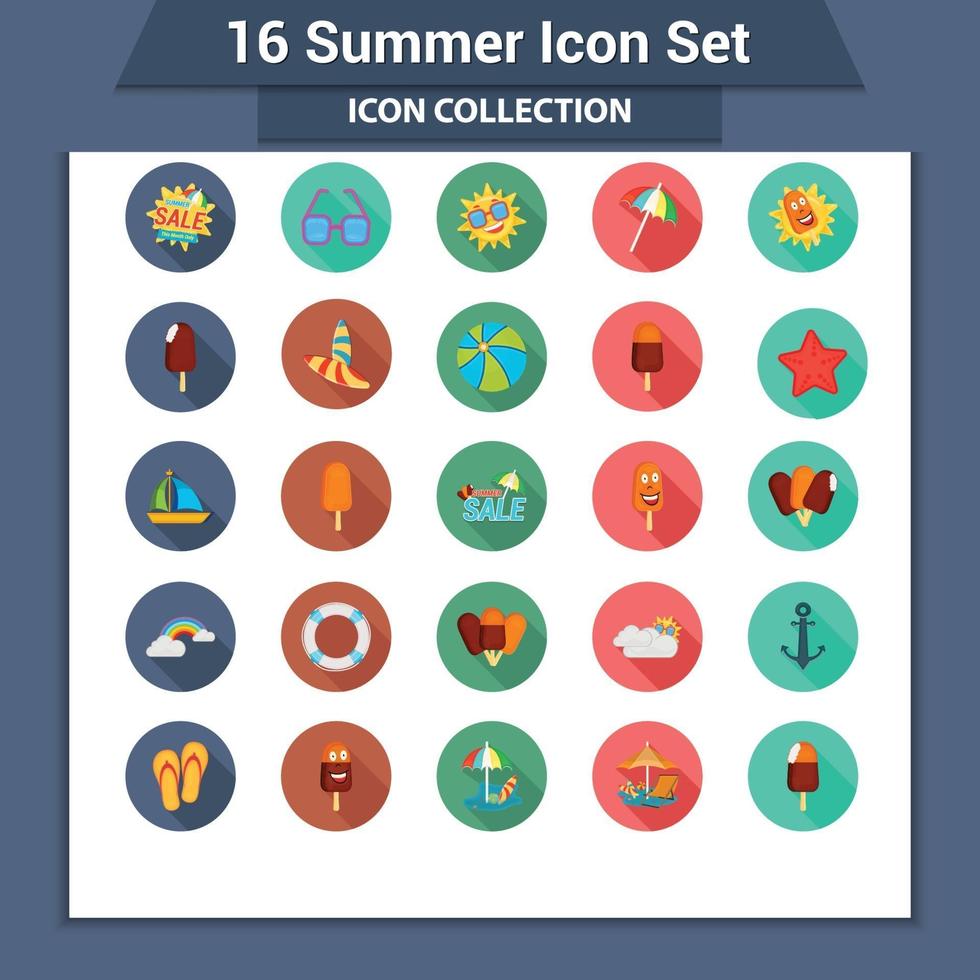 Summer beach items collection vector