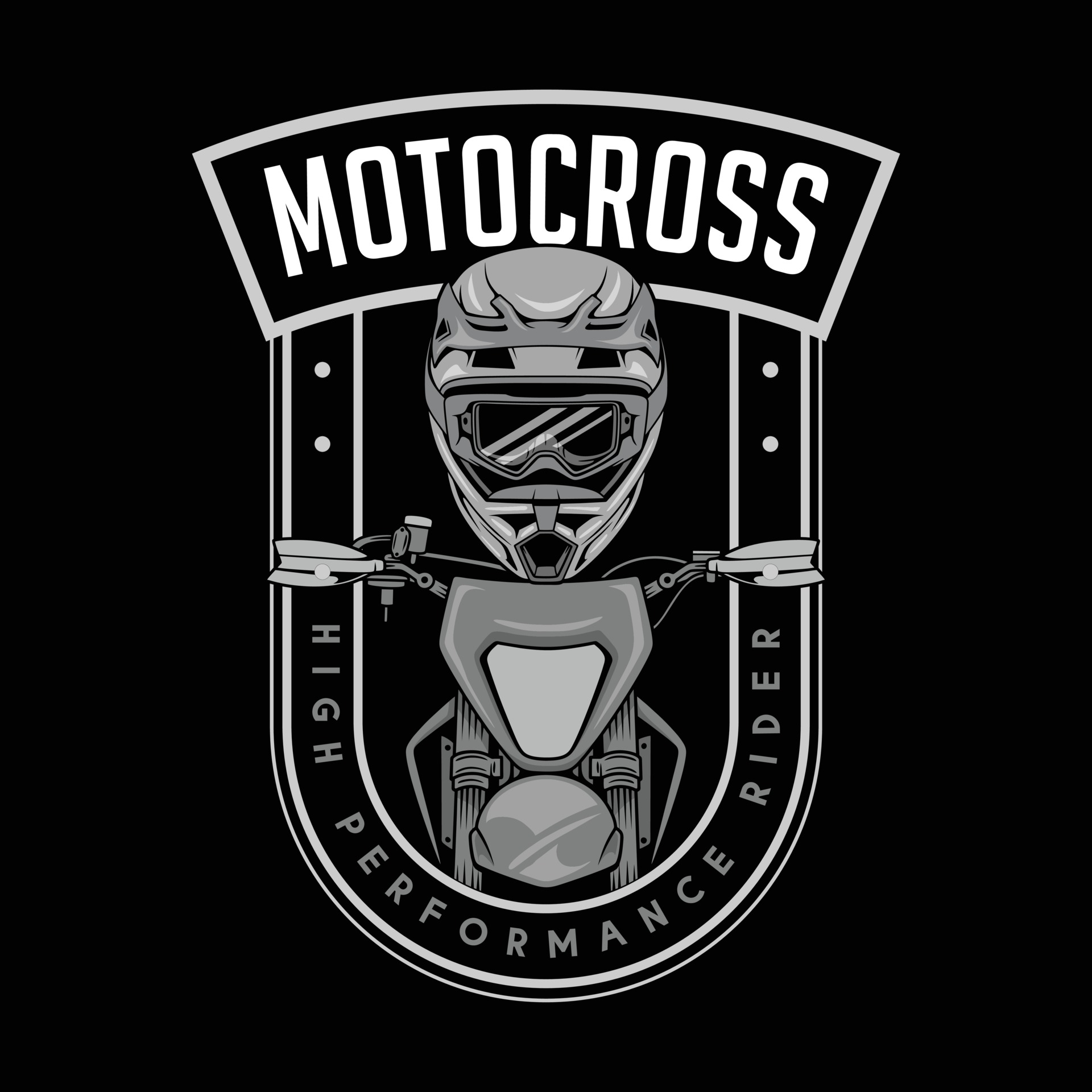 motocross with a motorcycle and helmet symbol.premium vector 2049029 ...
