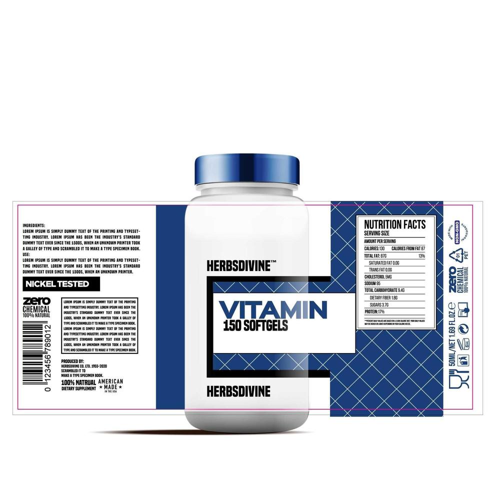 Rx prescription label template
