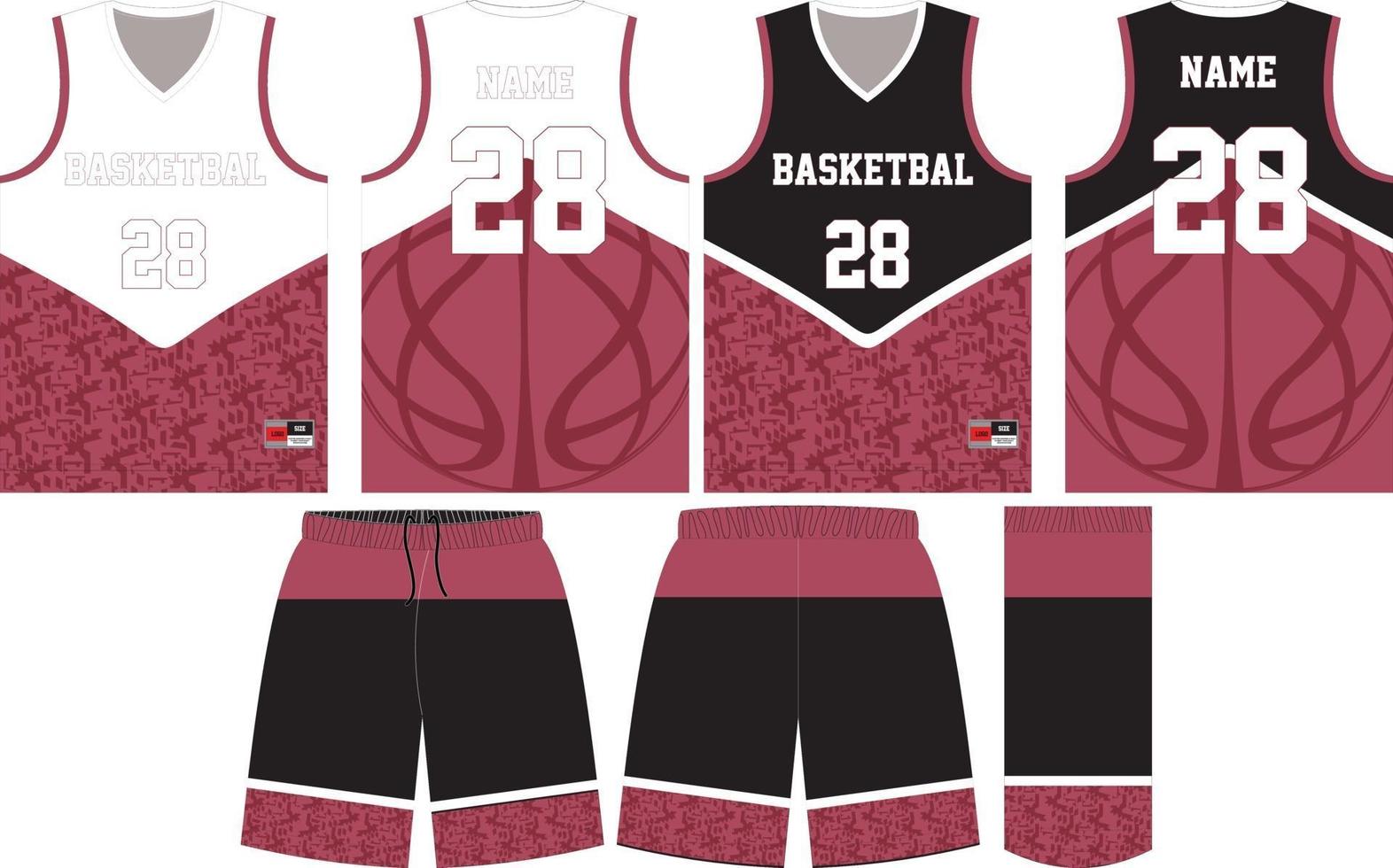 Download Basketball Uniform Mockup Design For Basketball Club 2049370 Vector Art At Vecteezy