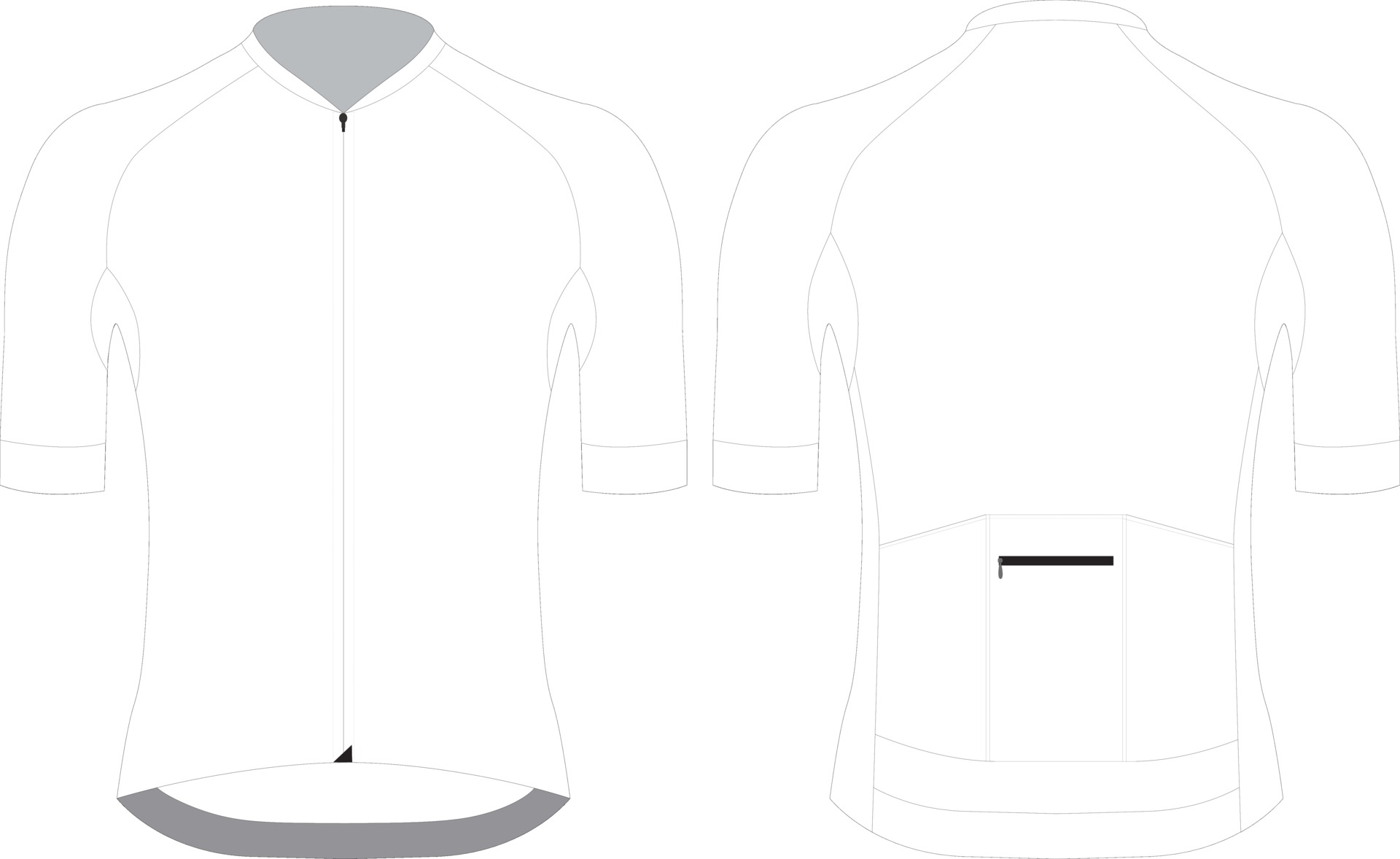 Cycling short sleeve jersey custom design blank 21 Vector Art