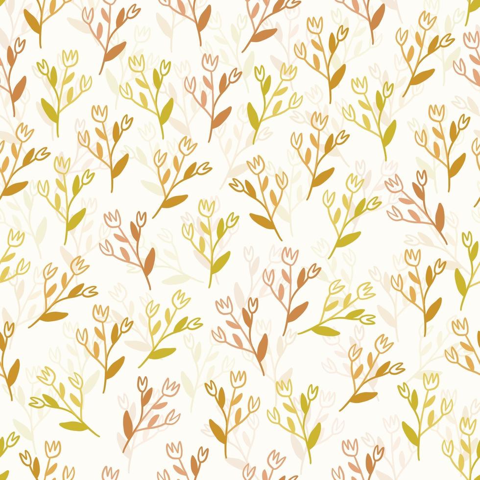 seamless fabic pattern background with multicolour flower vector