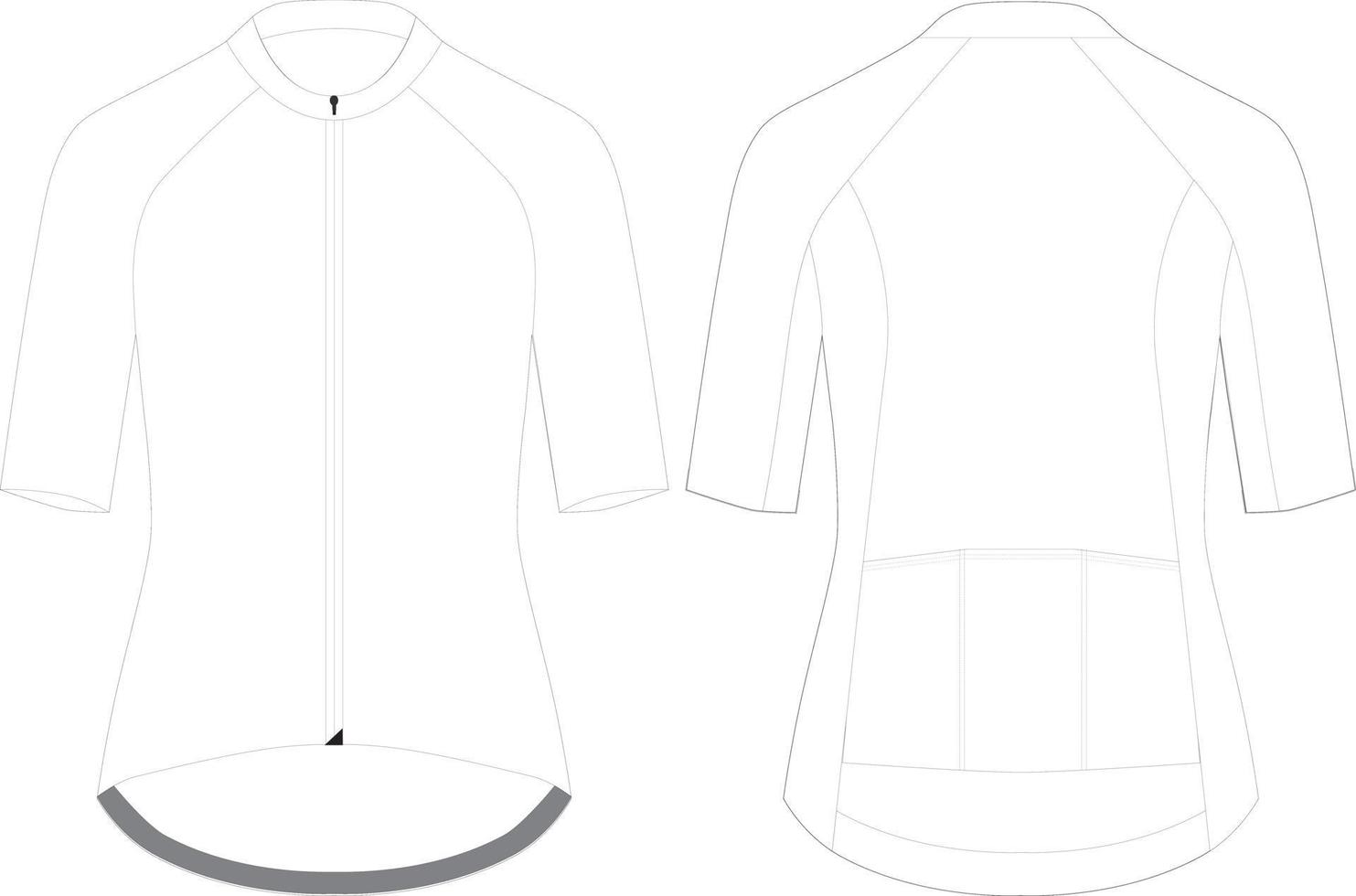 Cycling short sleeve jersey custom design 25 Vector Art at Regarding Blank Cycling Jersey Template