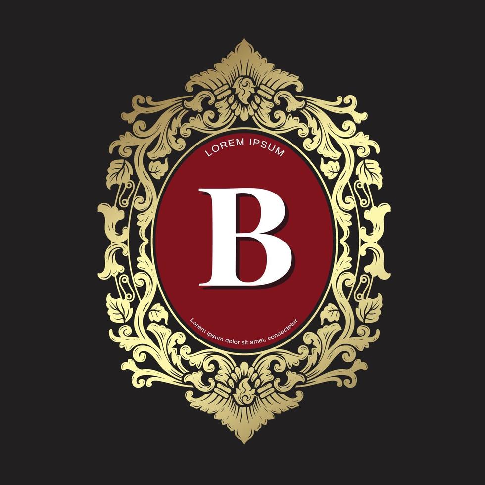 crests design template, ornament Luxury vintage logo, monogram crest for restaurant, real estate ,spa, fashion brand identity vector