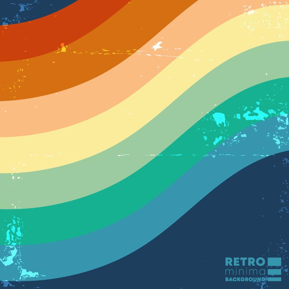 Fondo de diseño retro con rayas de color vintage. ilustración vectorial vector