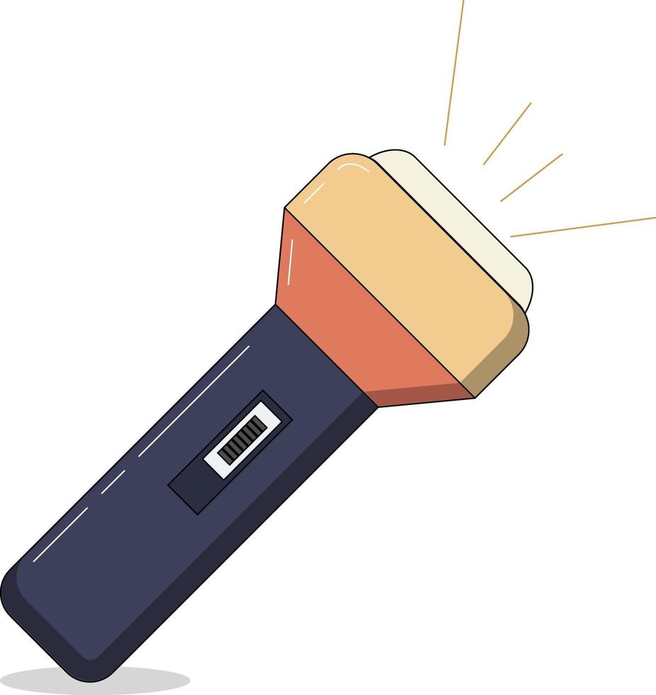 simple cute flat flashlight, perfect for design project vector