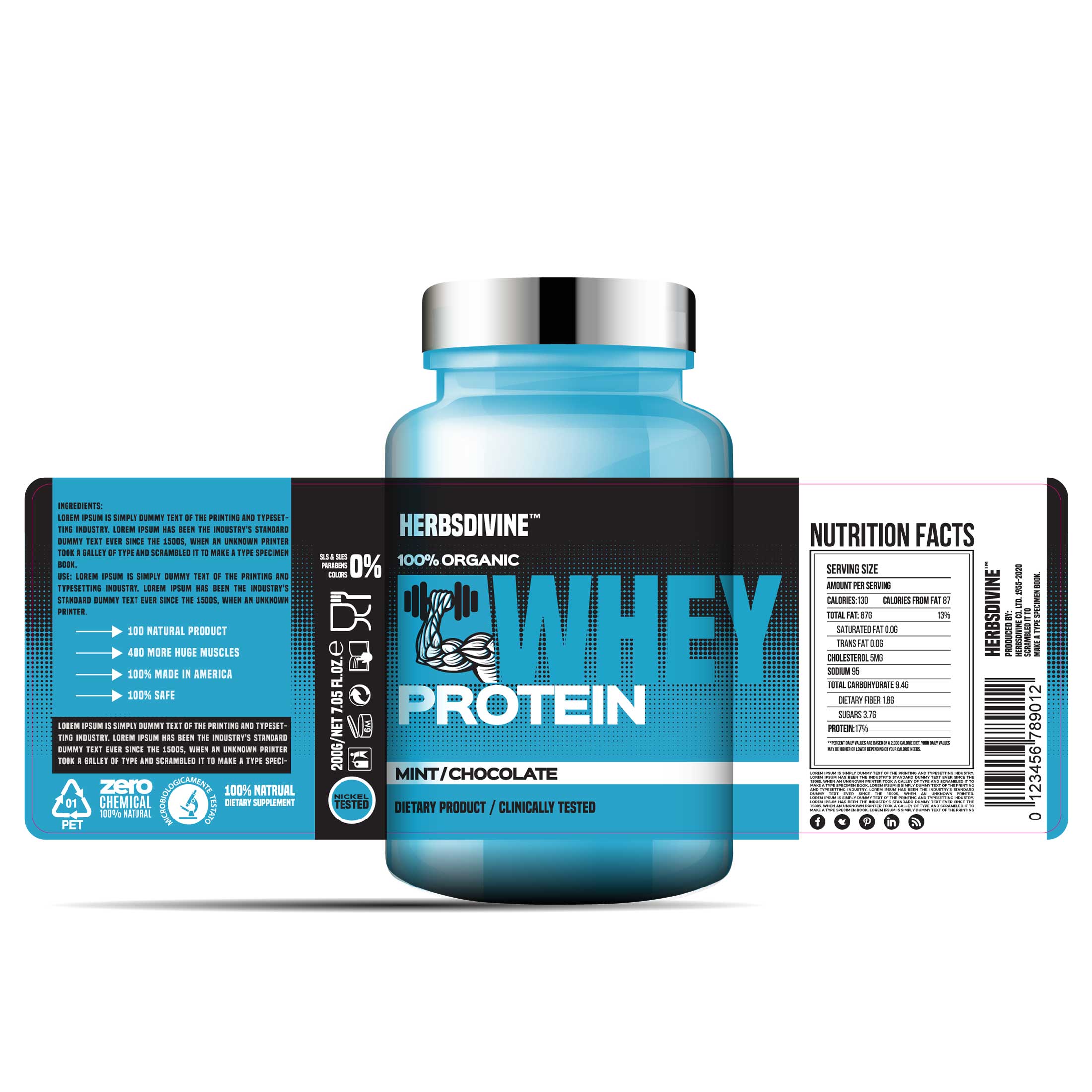 Protein Supplement Bottle Label, Package Template Design, Label Design Protein Supplement Bottle Label, Package Template Design, Label Design