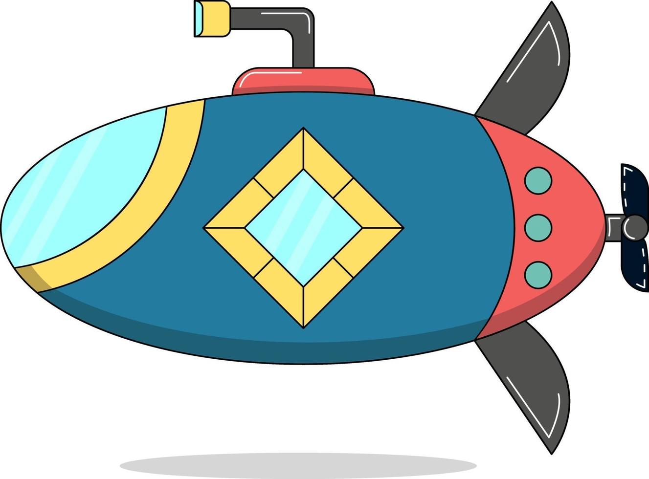simple cute submarine, perfect for design project vector