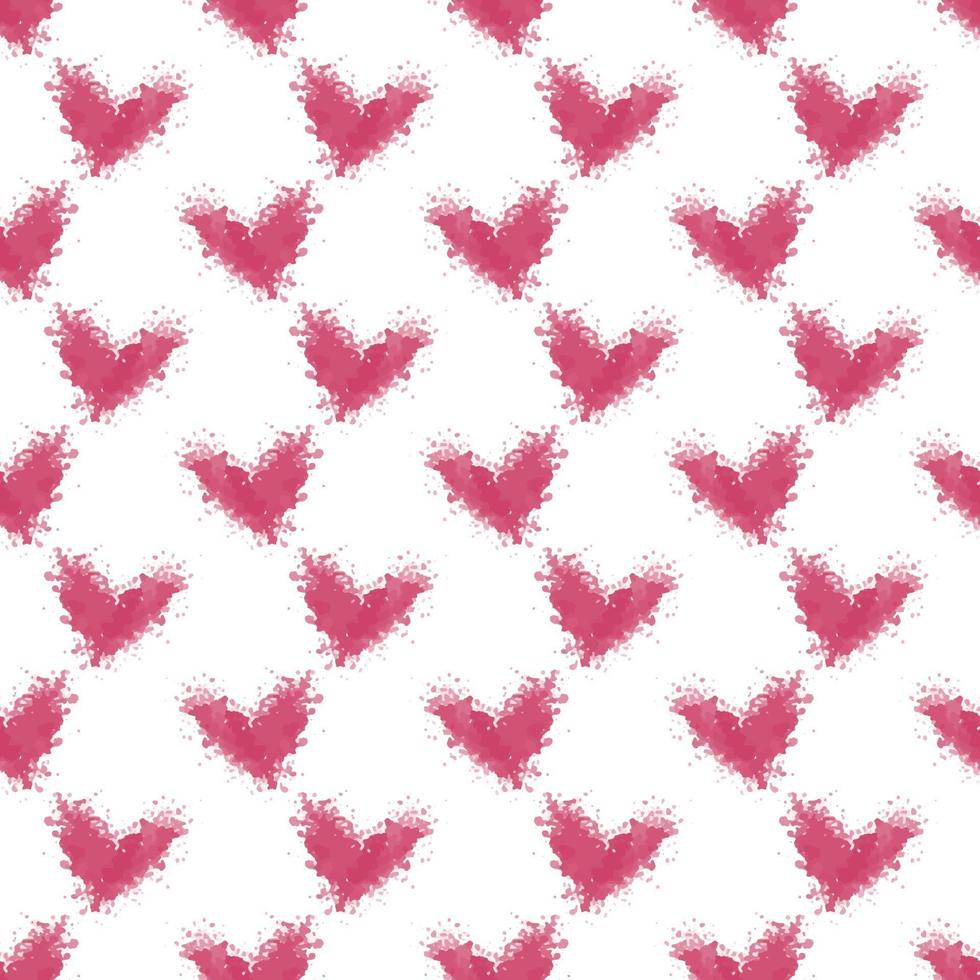 seamless pink heart shape from spray pattern background vector