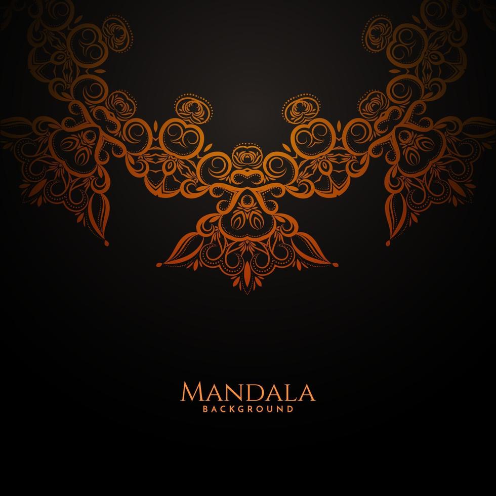 fondo de lujo decorativo hermoso diseño mandala vector