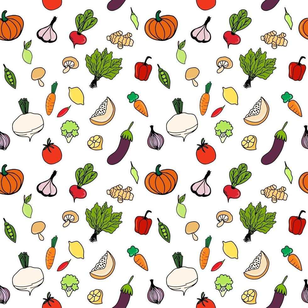 fondo transparente con imágenes de frutas y verduras vector