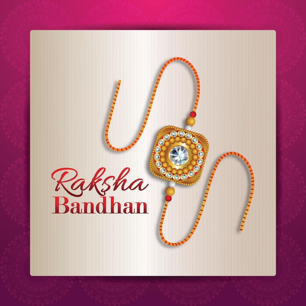 Rakhi card design for Happy Raksha Bandhan celebration vector
