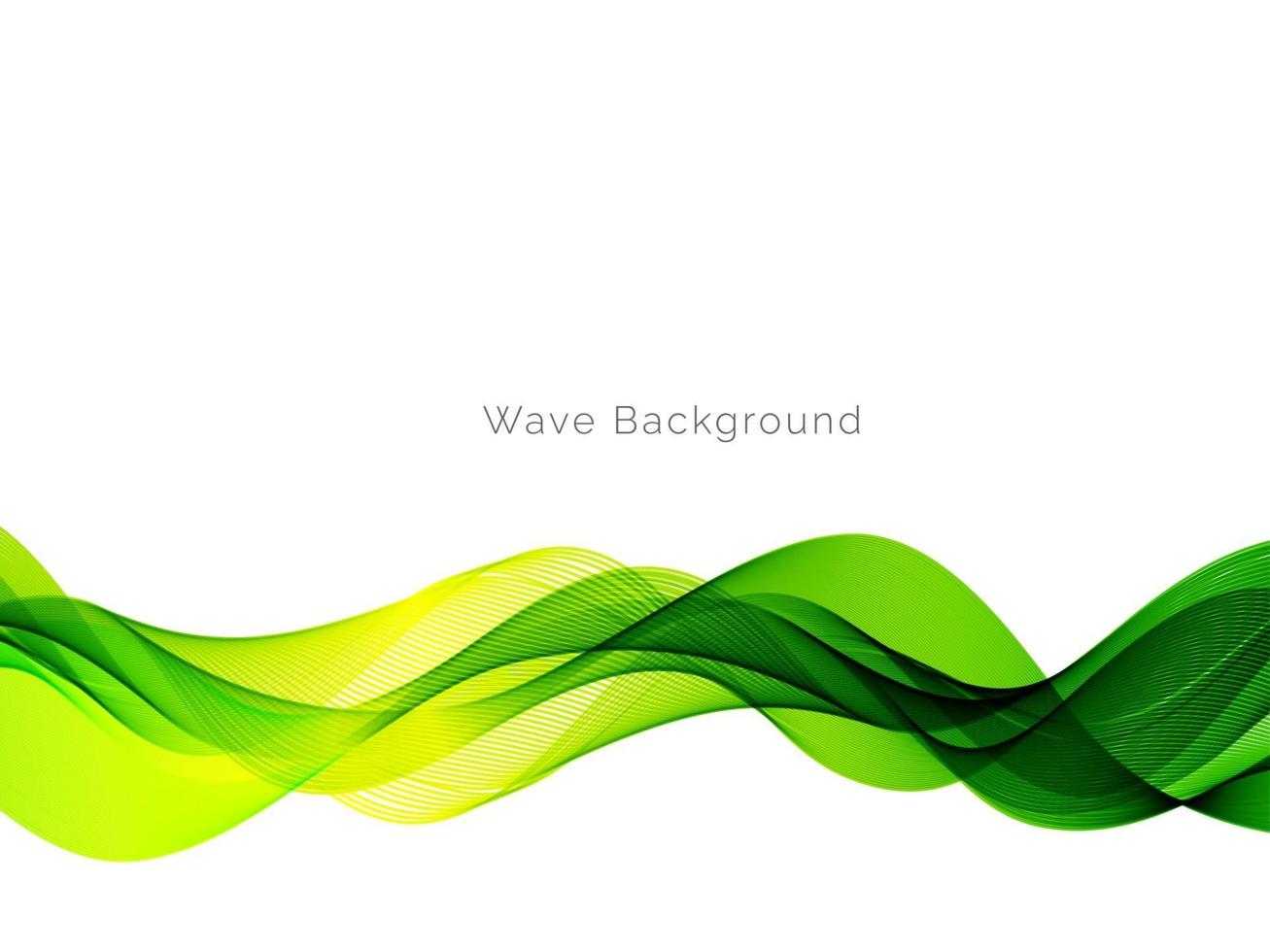 Stylish smooth beautiful green flowing wave pattern background vector