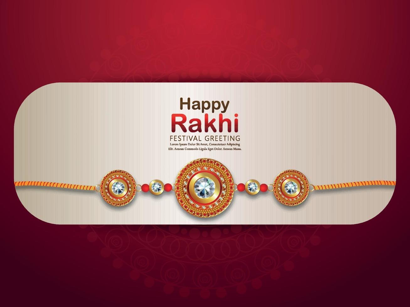 Rakhi design for Happy Raksha Bandhan background vector