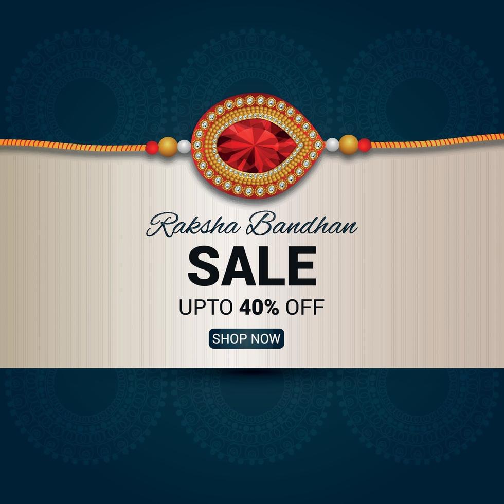 Rakhi design for Happy Raksha Bandhan background vector