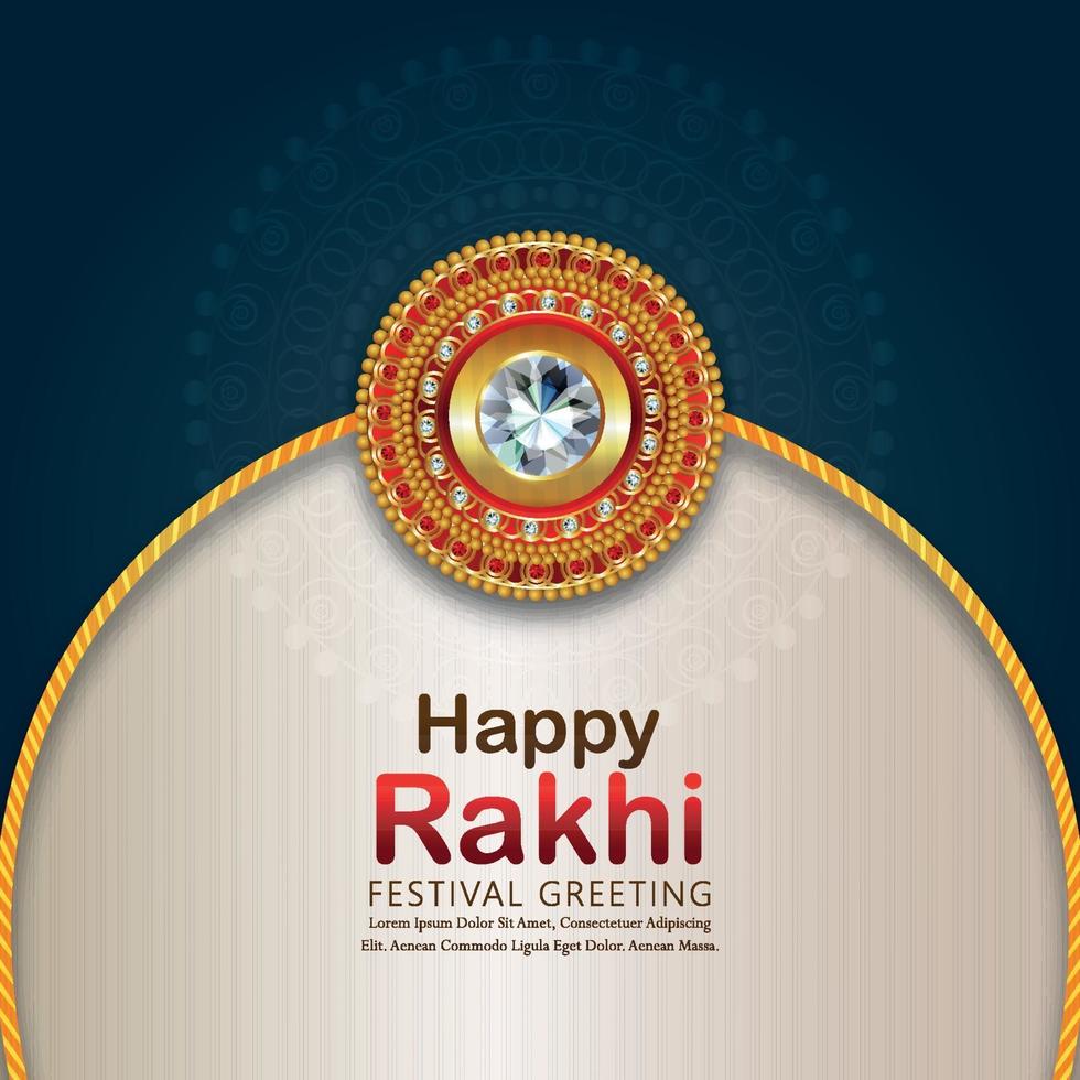 Rakhi design for Happy Raksha Bandhan vector