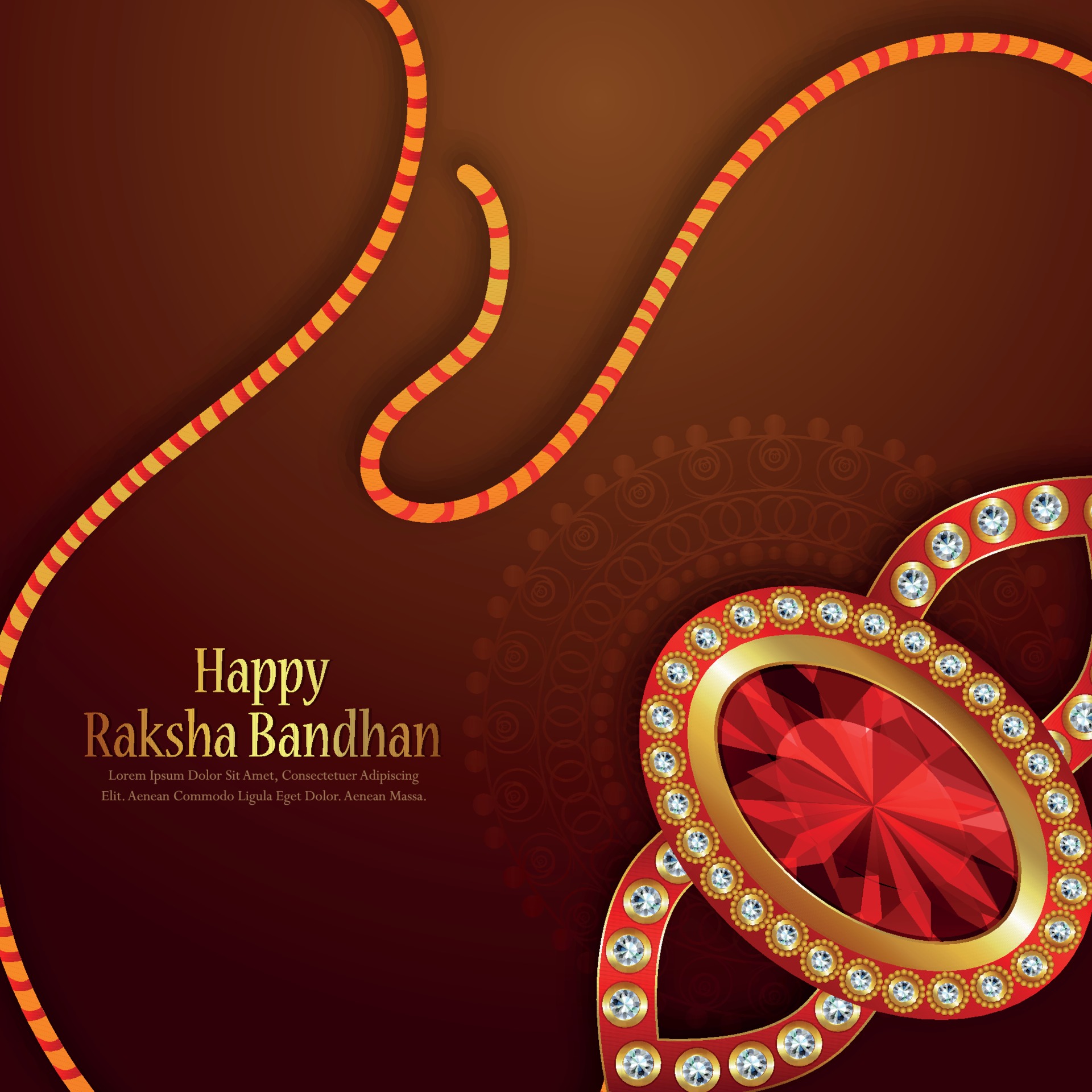 Rakhi design for Happy Raksha Bandhan with creative background 2049954  Vector Art at Vecteezy