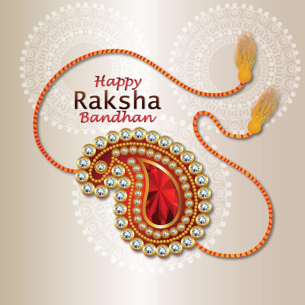diseño de tarjeta rakhi para celebración feliz raksha bandhan vector