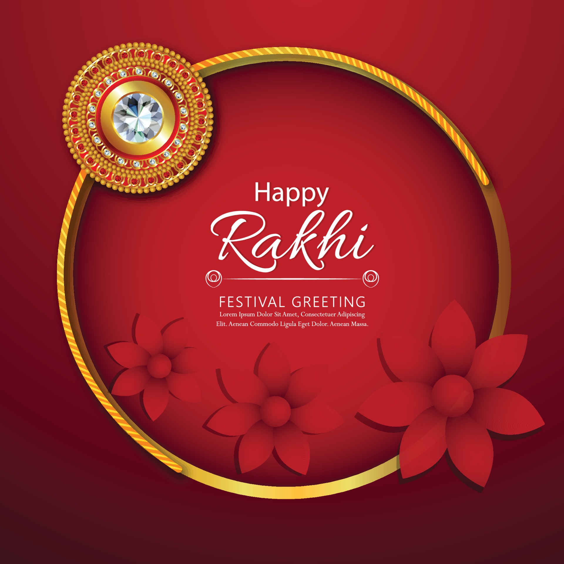 Rakhi design for Happy Raksha Bandhan background 2050069 Vector Art at  Vecteezy